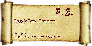 Pagács Eszter névjegykártya